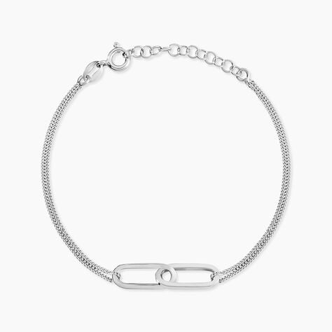 Bracelet Andrea Argent Blanc - Bracelets Anneaux Entrelaces Femme | Marc Orian