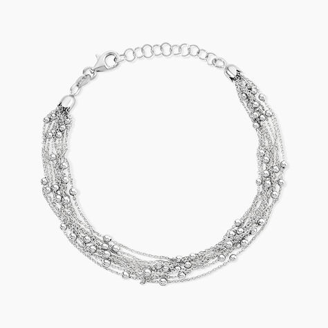 Bracelet Philou Argent Blanc - Bracelets fantaisie Femme | Marc Orian