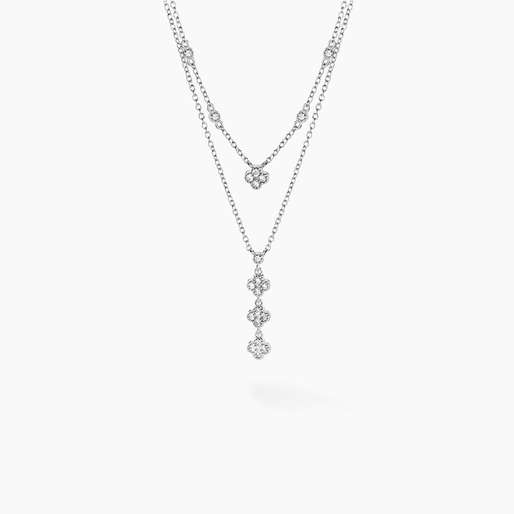 Collier Emmie Argent Blanc Oxyde De Zirconium - Colliers avec pierres Femme | Marc Orian