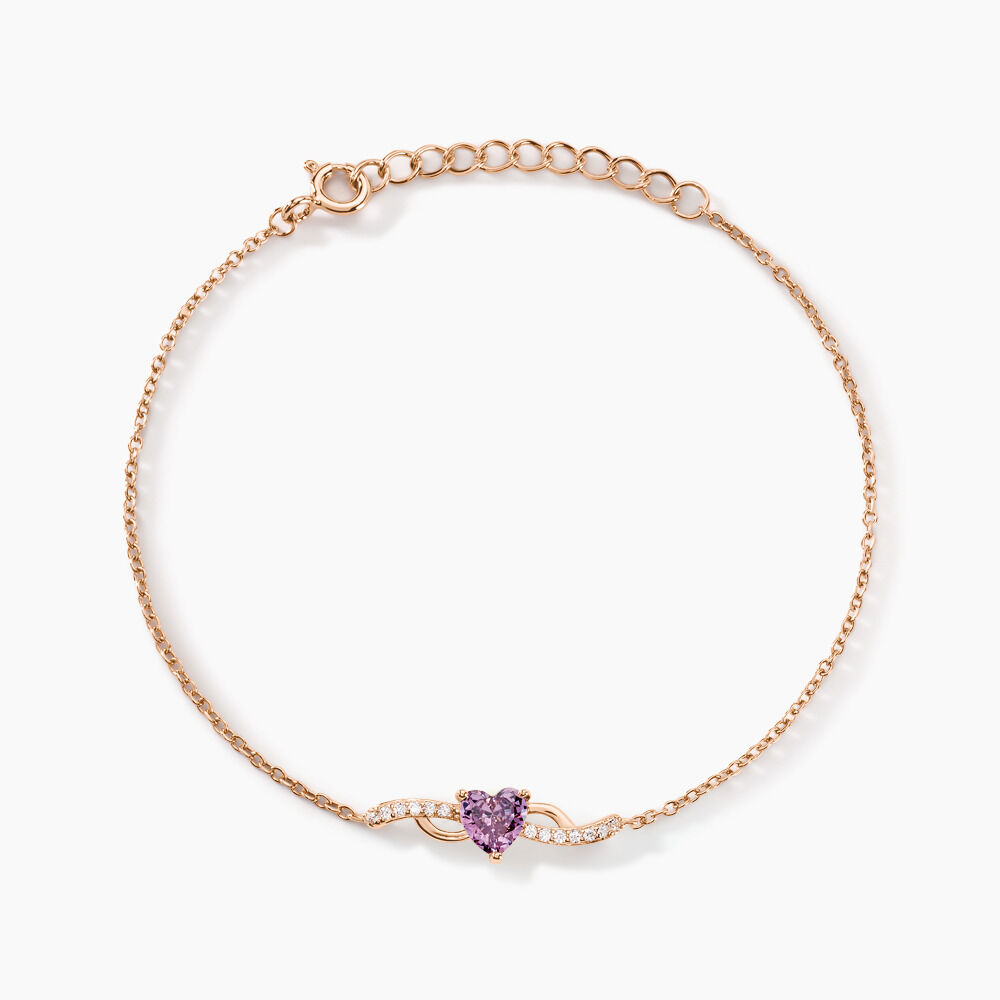 Bracelet Argent Rose Avalon Oxyde De Zirconium - Bracelets chaînes Femme | Marc Orian