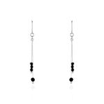 Boucles D'oreilles Pendantes Elisane Argent Blanc Pierre De Synthese - Pendantes Femme | Marc Orian