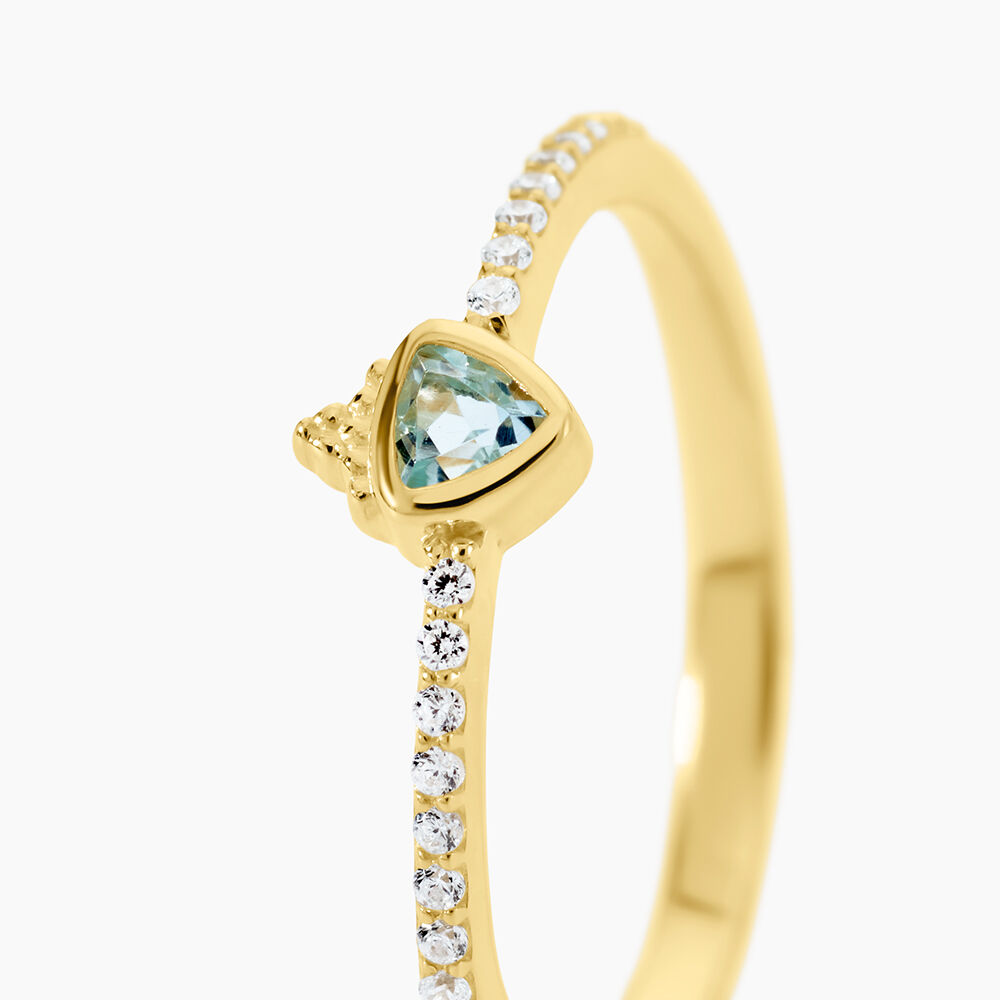 Bague Poem Argent Jaune Topaze Oxyde De Zirconium - Bagues pierres fines Femme | Marc Orian