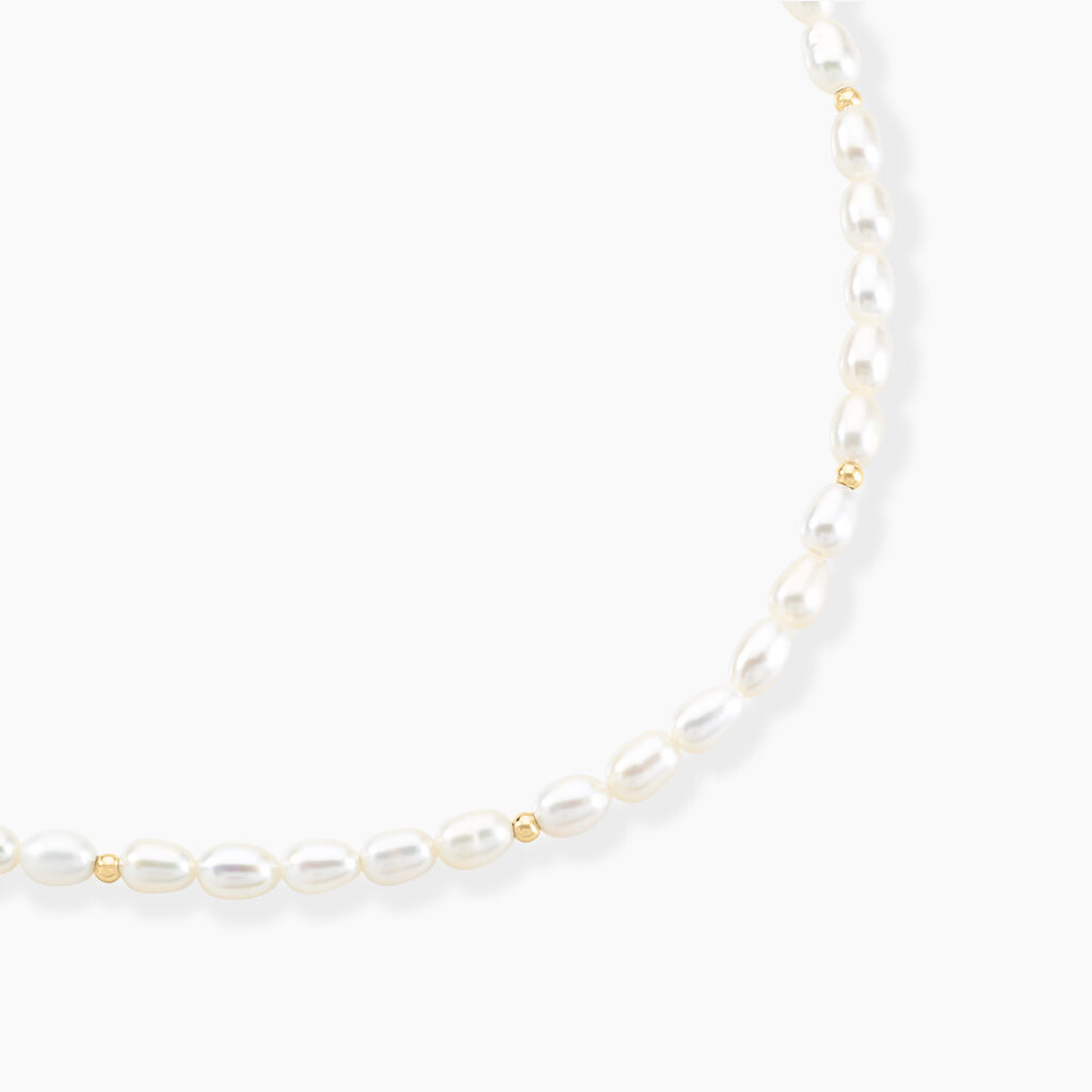 Collier Billes Or Jaune Perle De Culture - Colliers avec pierres Femme | Marc Orian