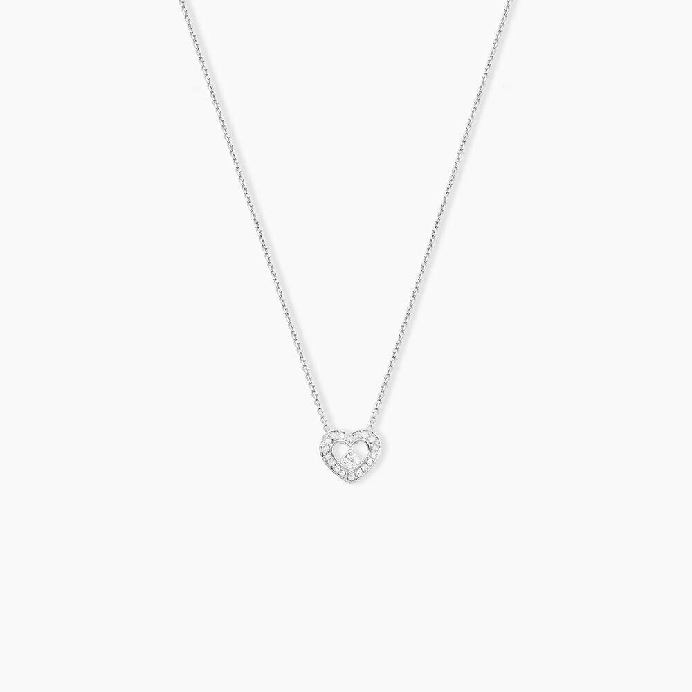 Collier Purete Or Blanc Diamant - Colliers avec pierres Femme | Marc Orian