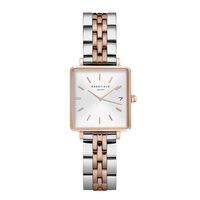 cadran doré rose fond blanc bracelet acier doré rose