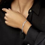 Bracelet Jonc Carinne Argent Blanc Oxyde De Zirconium - Bracelets joncs Femme | Marc Orian