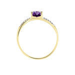 Bague Silucia Or Jaune Amethyste Et Oxyde De Zirconium - Bagues pierres fines Femme | Marc Orian