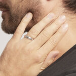 Alliance Julio Ruban Poli Brosse Or Blanc - Alliances duo Unisex | Marc Orian