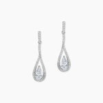 Boucles D'oreilles Pendantes Elorah Argent Blanc Oxyde De Zirconium - Pendantes Femme | Marc Orian