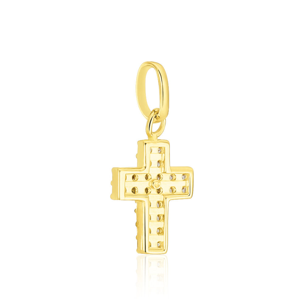 Pendentif Canice Croix Or Jaune Oxyde De Zirconium - Pendentifs Femme | Marc Orian