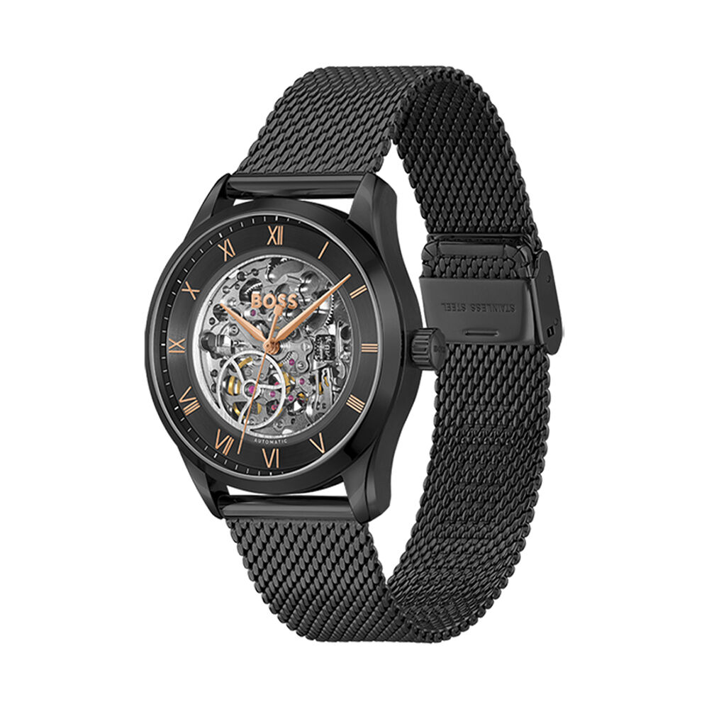 Montre Boss Principle Skeleton Noir - Fête des pères Homme | Marc Orian