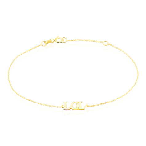 Bracelet Or Jaune Elyna Message Lol - Bracelets chaînes Femme | Marc Orian