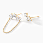 Bijoux D'oreilles Ethere Or Jaune Oxyde De Zirconium - Piercings d'oreilles Femme | Marc Orian