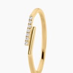 Bague Ga&iuml;ane Argent Dor&eacute; A L'Or 750/1000 Oxyde De Zirconium - Bagues avec pierre Femme | Marc Orian