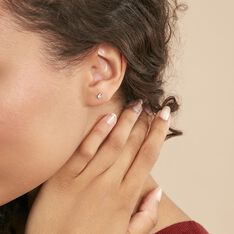 Boucles D'oreilles Puces Laena Argent Blanc Oxyde De Zirconium - Clous d'oreilles Femme | Marc Orian