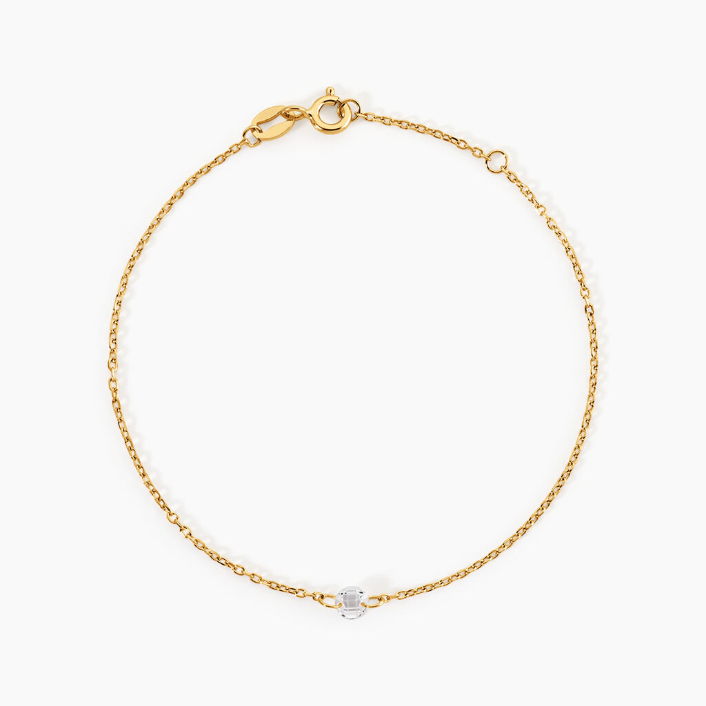 Bracelet Emilee Argent Dor&eacute; A L'Or 750/1000 Oxyde De Zirconium - Bracelets fantaisie Enfant | Marc Orian