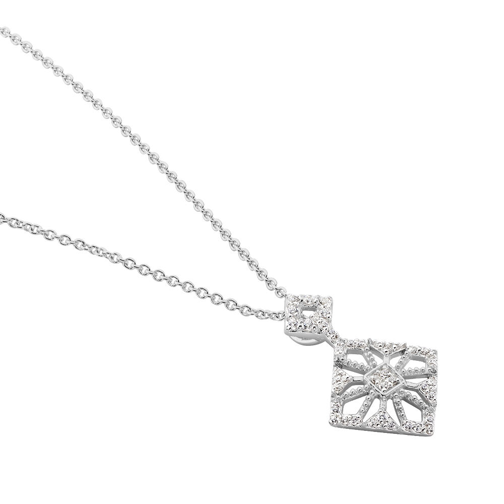 Collier Vita Argent Blanc Oxyde De Zirconium - Colliers avec pierres Femme | Marc Orian