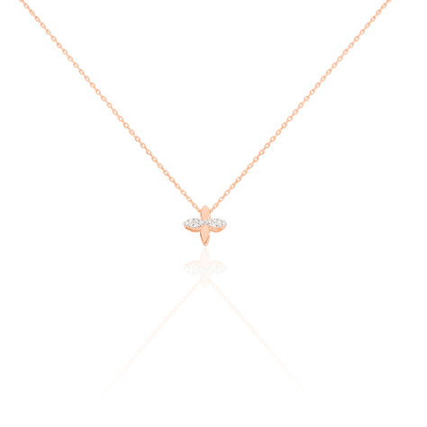 Collier Ginila Or Rose Diamant - Colliers avec pierres Femme | Marc Orian