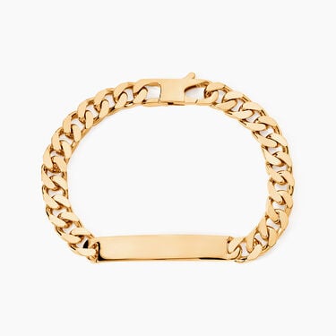 Bracelet Identit&eacute; Clement Plaqu&eacute; Or Jaune