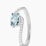 Bague Loriane Or Blanc Topaze Et Oxyde De Zirconium - Bagues pierres fines Femme | Marc Orian