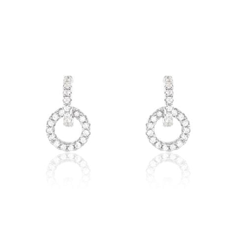 Boucles D'oreilles Pendantes Cajetan Argent Oxyde De Zirconium - Pendantes Femme | Marc Orian