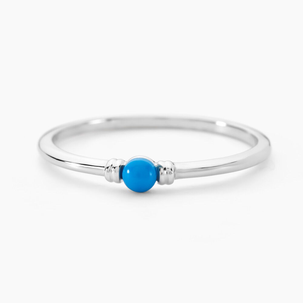 Bague Laelle Argent Blanc Turquoise - Bagues de promesse Femme | Marc Orian