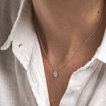 Collier Aurel Argent Blanc Turquoise Oxyde De Zirconium - Colliers avec pierres Femme | Marc Orian