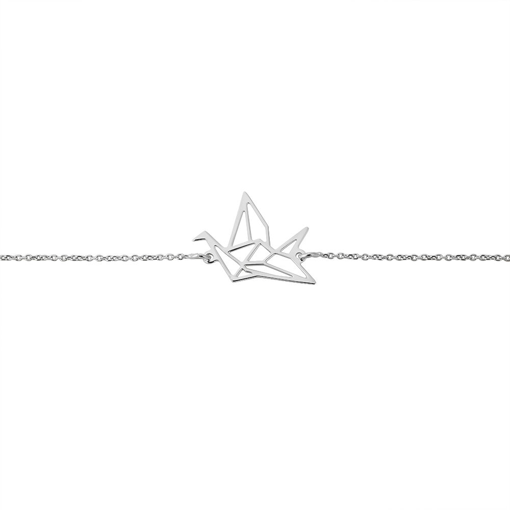 Bracelet Colombe Argent Blanc - Bracelets chaînes Femme | Marc Orian