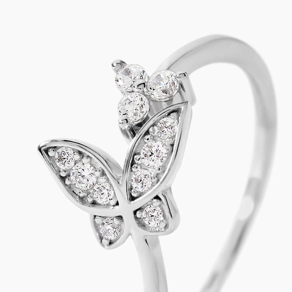 Bague Ajustable Cadfan Argent Blanc Oxyde De Zirconium - Bijoux fantaisie Femme | Marc Orian