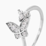 Bague Ajustable Cadfan Argent Blanc Oxyde De Zirconium - Bijoux fantaisie Femme | Marc Orian