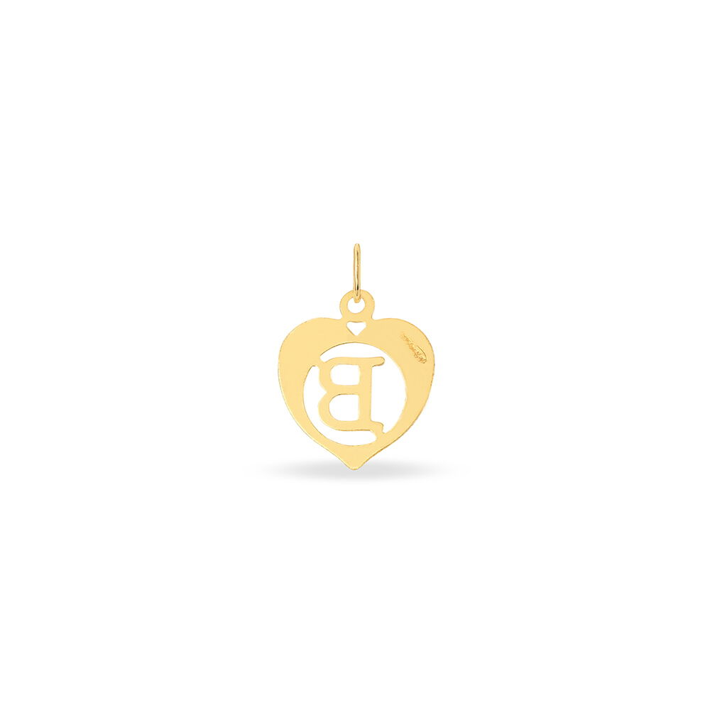 Pendentif Eudocie Coeur Lettre Or Jaune - Pendentifs Famille | Marc Orian