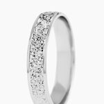 Alliance Herveva Ruban Plat Or Blanc - Alliances duo Unisex | Marc Orian