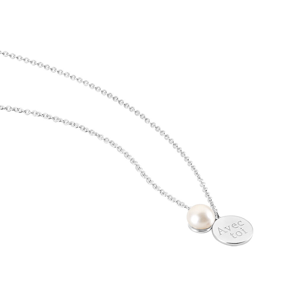 Collier Florenceau Argent Blanc Perle De Culture - Colliers avec pierres Femme | Marc Orian
