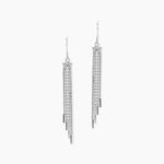 Boucles D'oreilles Pendantes Freja Argent Blanc - Pendantes Femme | Marc Orian