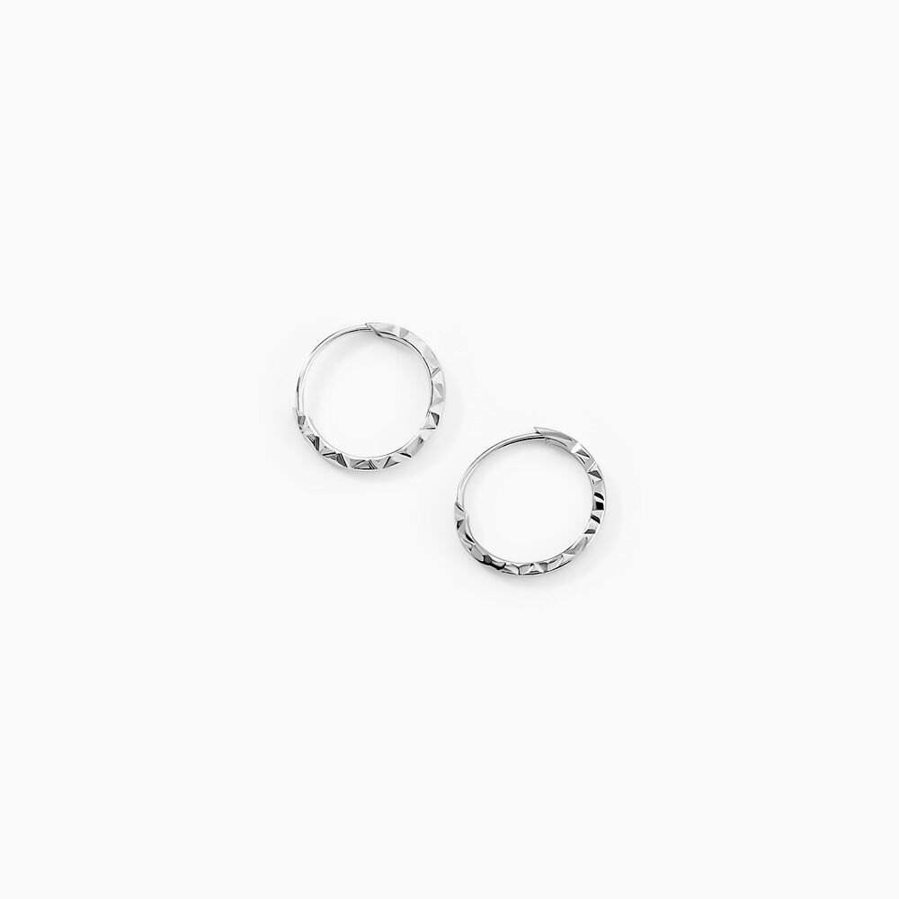 Damen Creolen Weißgold 375 (9 Karat) - Créoles Femme | Marc Orian