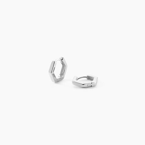 Cr&eacute;oles Mini Argent Blanc - Cr&eacute;oles Femme | Marc Orian