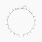 Cha&icirc;ne De Cheville Carolaine Argent Blanc Oxyde De Zirconium - Chaines de cheville Femme | Marc Orian