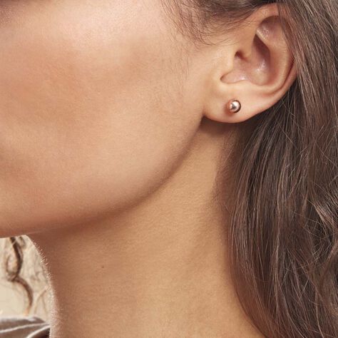 Boucles D'oreilles Puces Fidelia Boule Or Rose - Clous d'oreilles Femme | Marc Orian