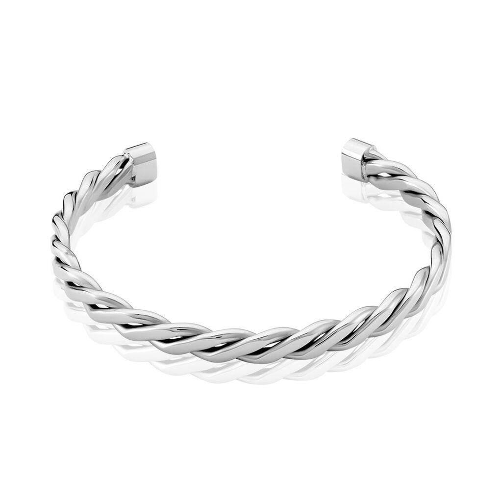 Bracelet Jonc Acier Blanc Alexandru - Bracelets joncs Femme | Marc Orian