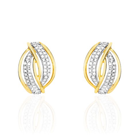Boucles D'oreilles Puces Enora Or Jaune Diamant - Boucles d'oreilles pierres précieuses Femme | Marc Orian