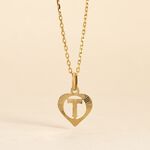 Pendentif Eudocie Coeur Lettre Or Jaune - Pendentifs Famille | Marc Orian