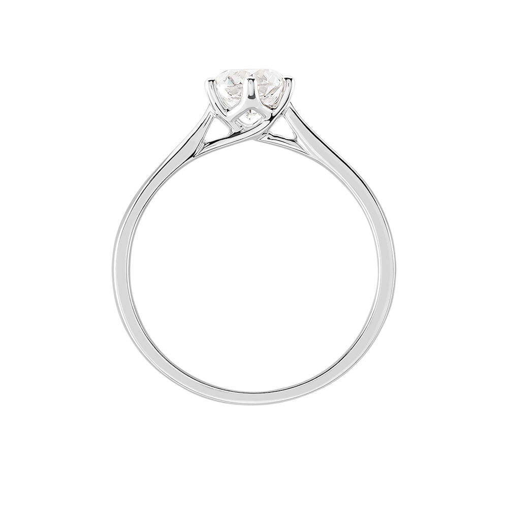 Bague Solitaire Athena Or Blanc Diamant - Parures de mariage Femme | Marc Orian