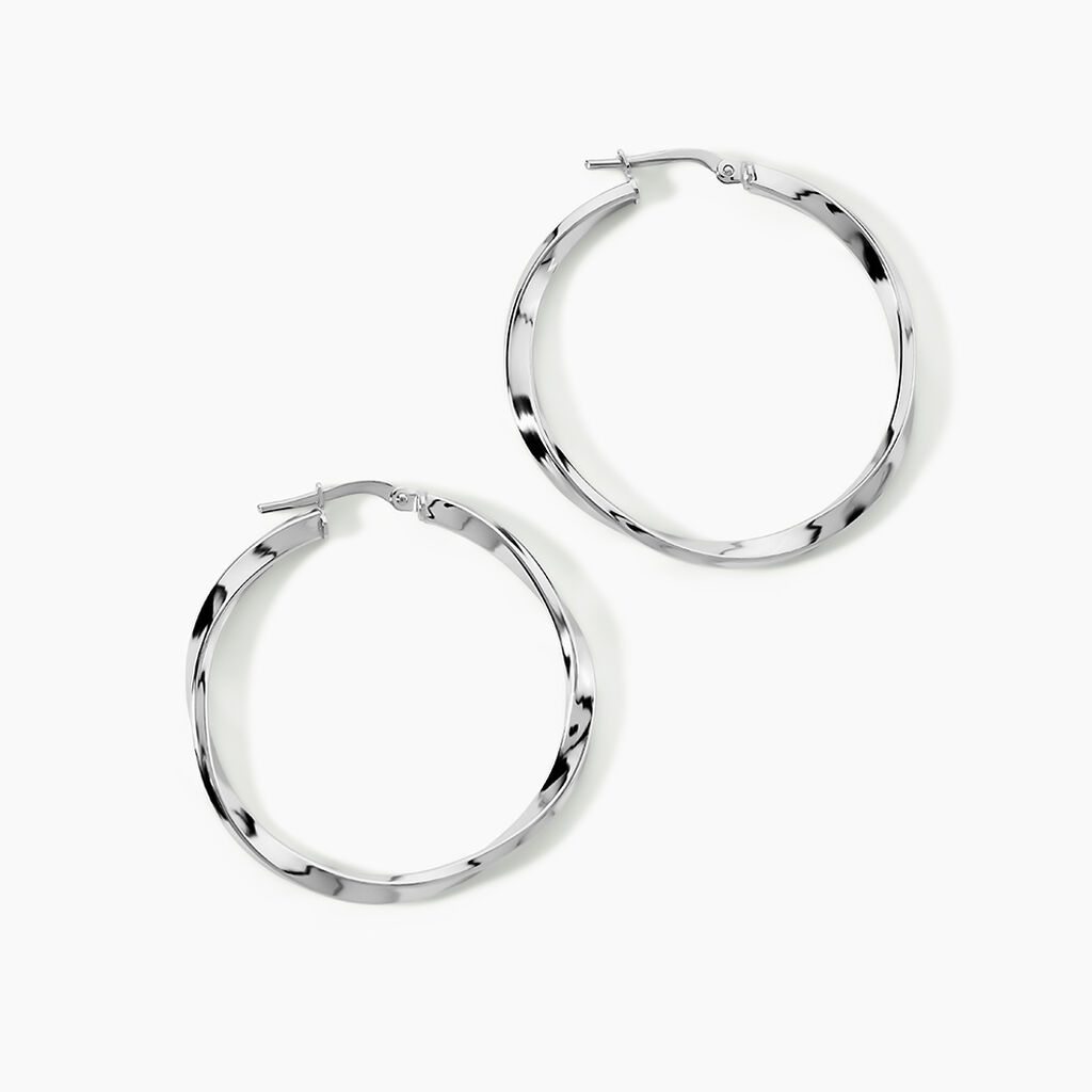 Cr&eacute;oles Argent Blanc Ires - Cr&eacute;oles Femme | Marc Orian