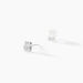 Boucles D'oreilles Puces Eddie Or Blanc Oxyde De Zirconium - Puces Femme | Marc Orian