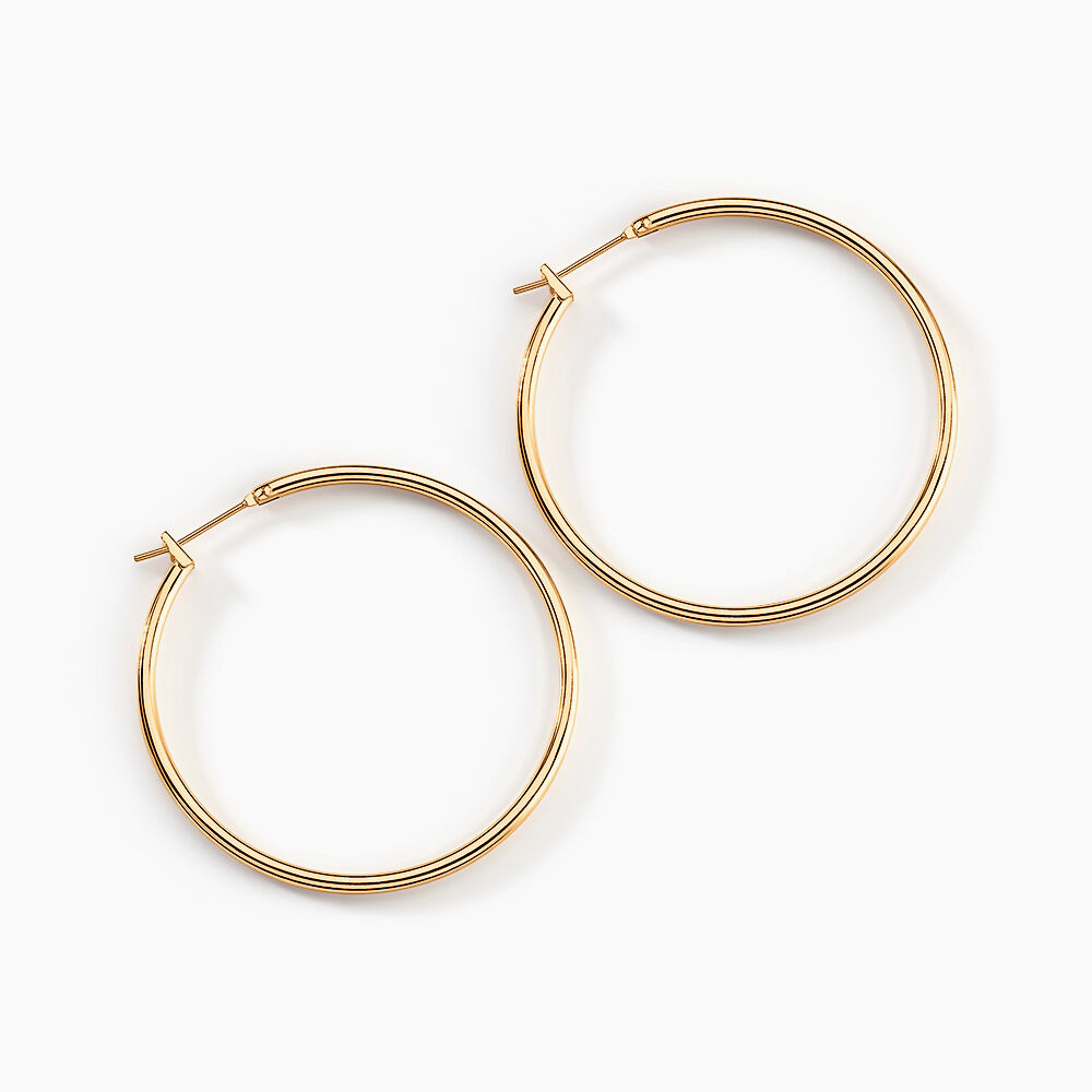 Créoles Ada Lisse Plaqué Or Jaune - Créoles Femme | Marc Orian