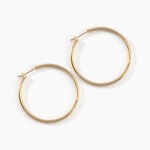 Cr&eacute;oles Ada Lisse Plaqu&eacute; Or Jaune - Cr&eacute;oles Femme | Marc Orian