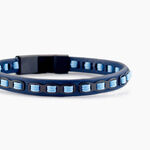 Bracelet Cuir De Vache Bleu - Bracelets cuir Homme | Marc Orian