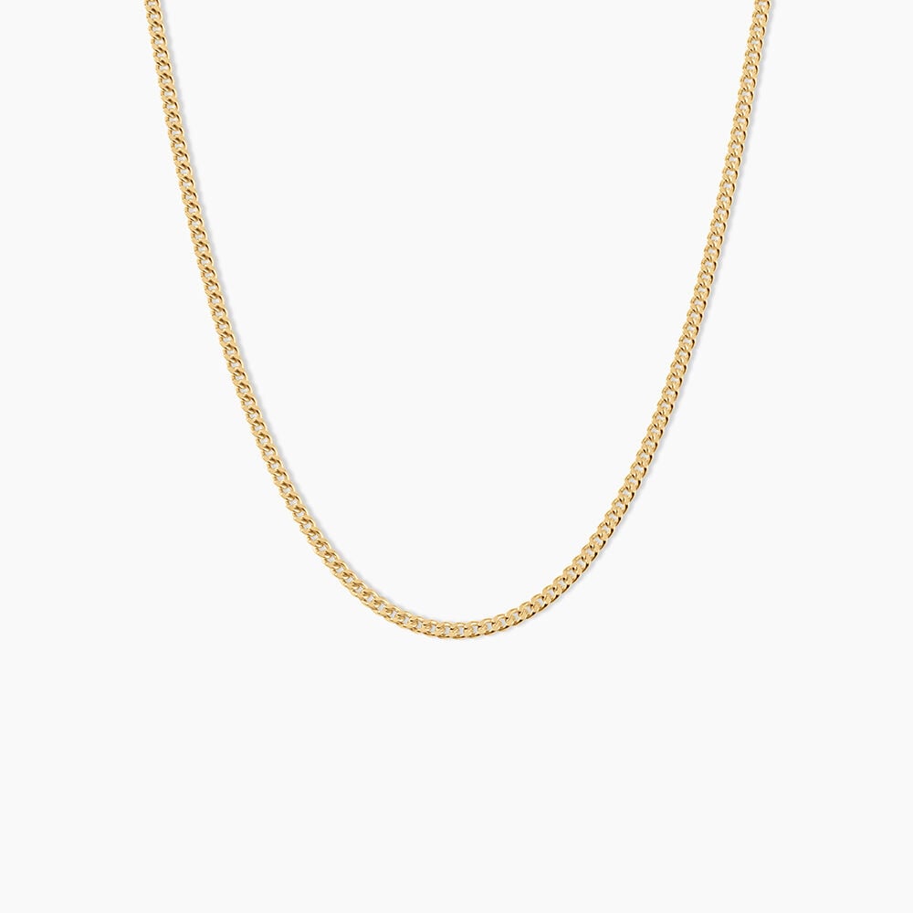 Chaine Ixia Maille Gourmette Diam Argent Dor&eacute; A L'Or 750/1000 - Chaines Unisex | Marc Orian