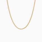 Chaine Ixia Maille Gourmette Diam Argent Dor&eacute; A L'Or 750/1000 - Chaines Unisex | Marc Orian