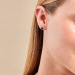 Boucles D'oreilles Puces Stellya Or Jaune Onyx - Puces Femme | Marc Orian